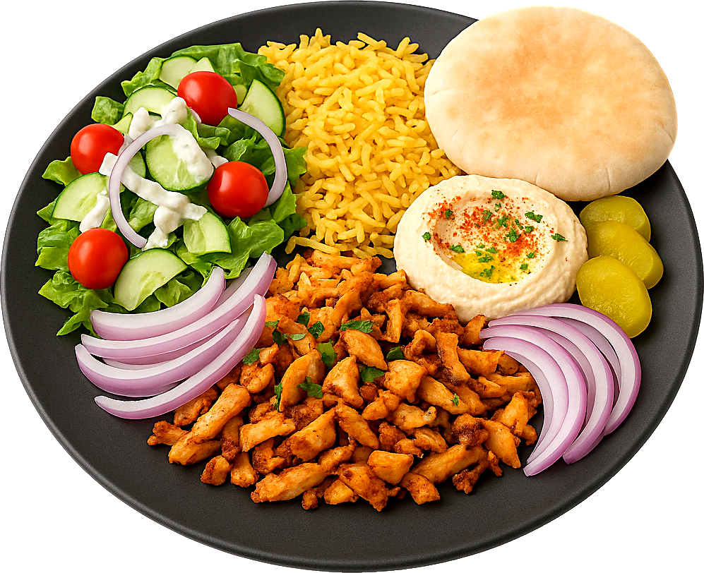 Chicken shawarma plate